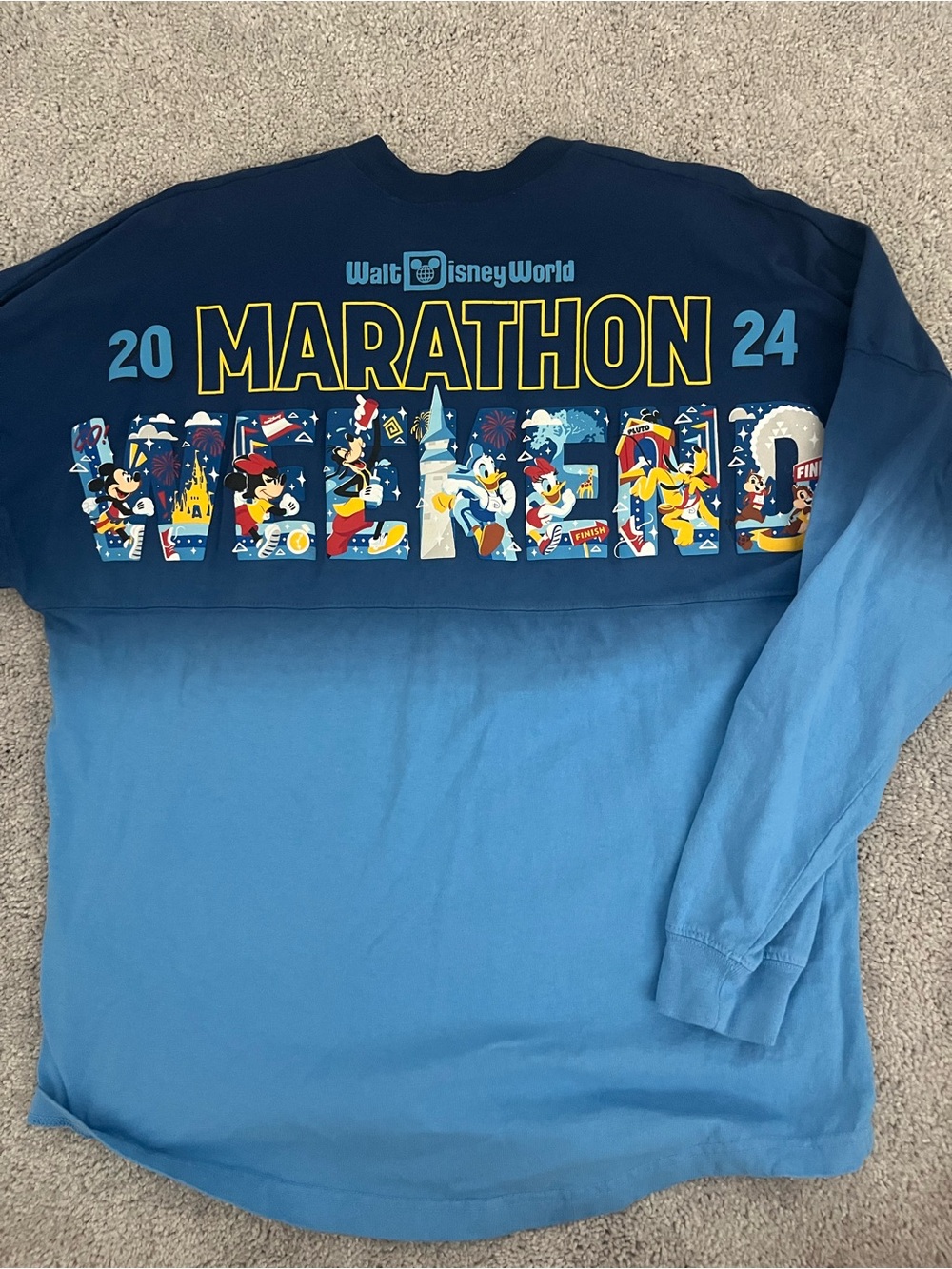 RunDisney 2024 Marathon Weekend Blue Gradient Spirit Jersey